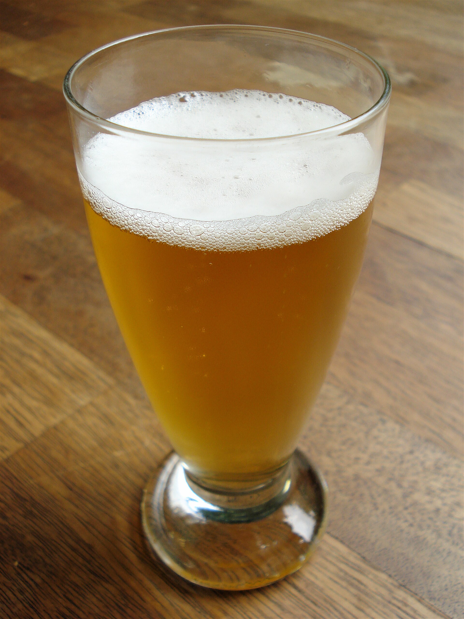 A Belgian beer in its glass