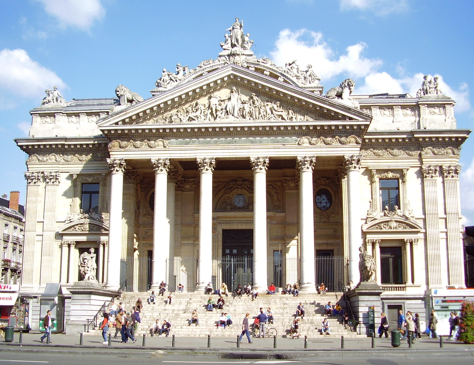 The portico of the Brussels Bourse