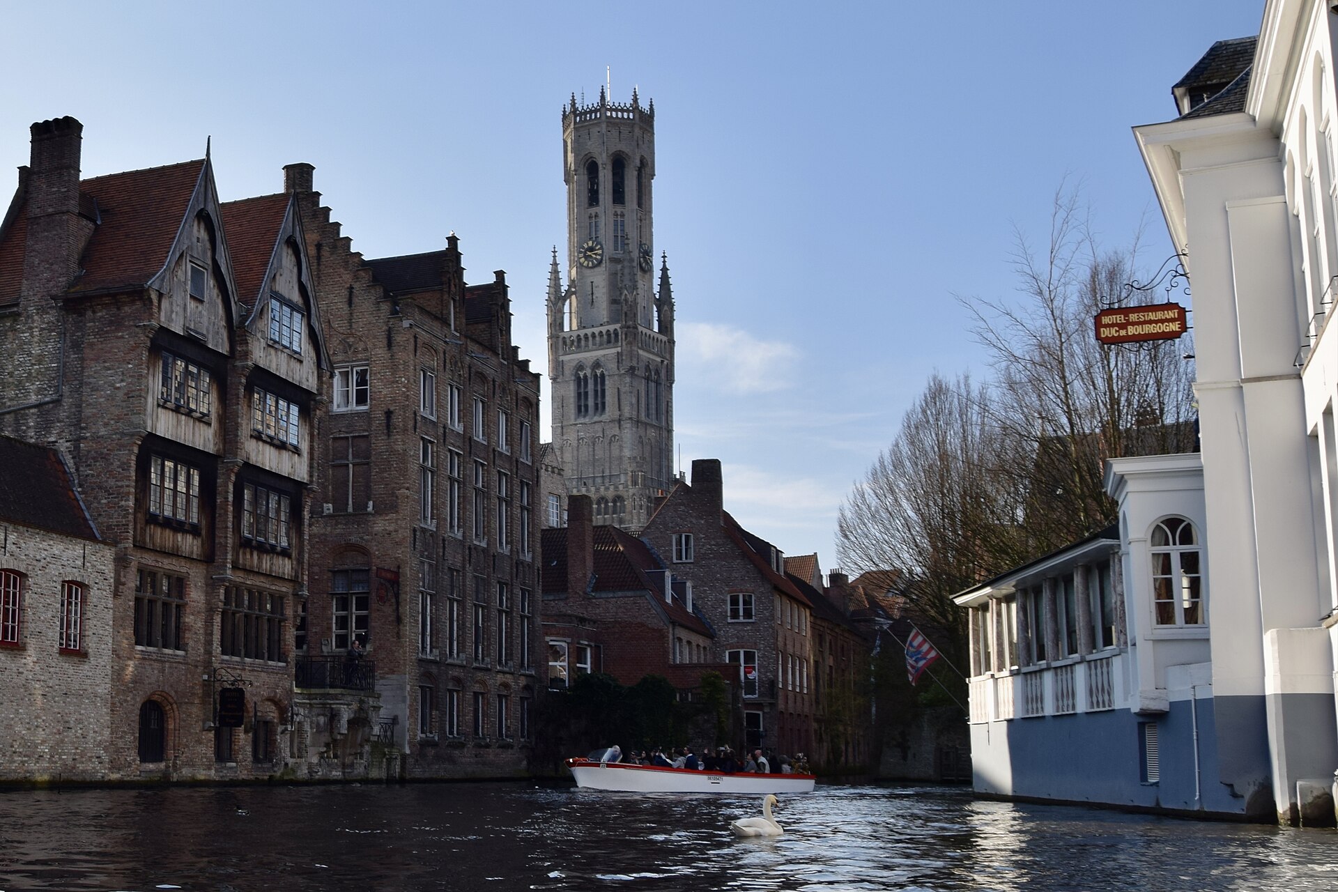 The Rozenhoedkaai canal in Bruges