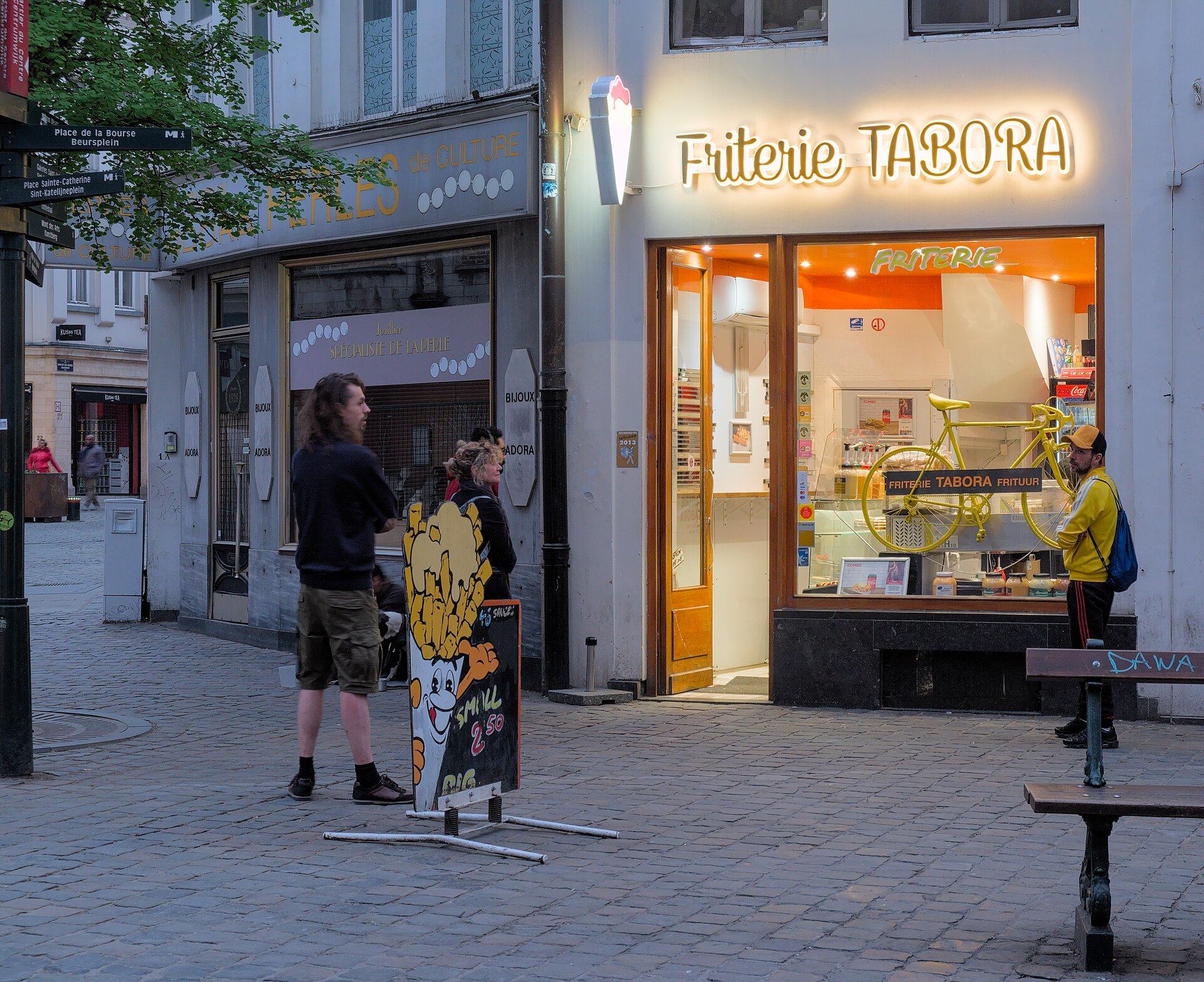 A friterie on a Brussels street