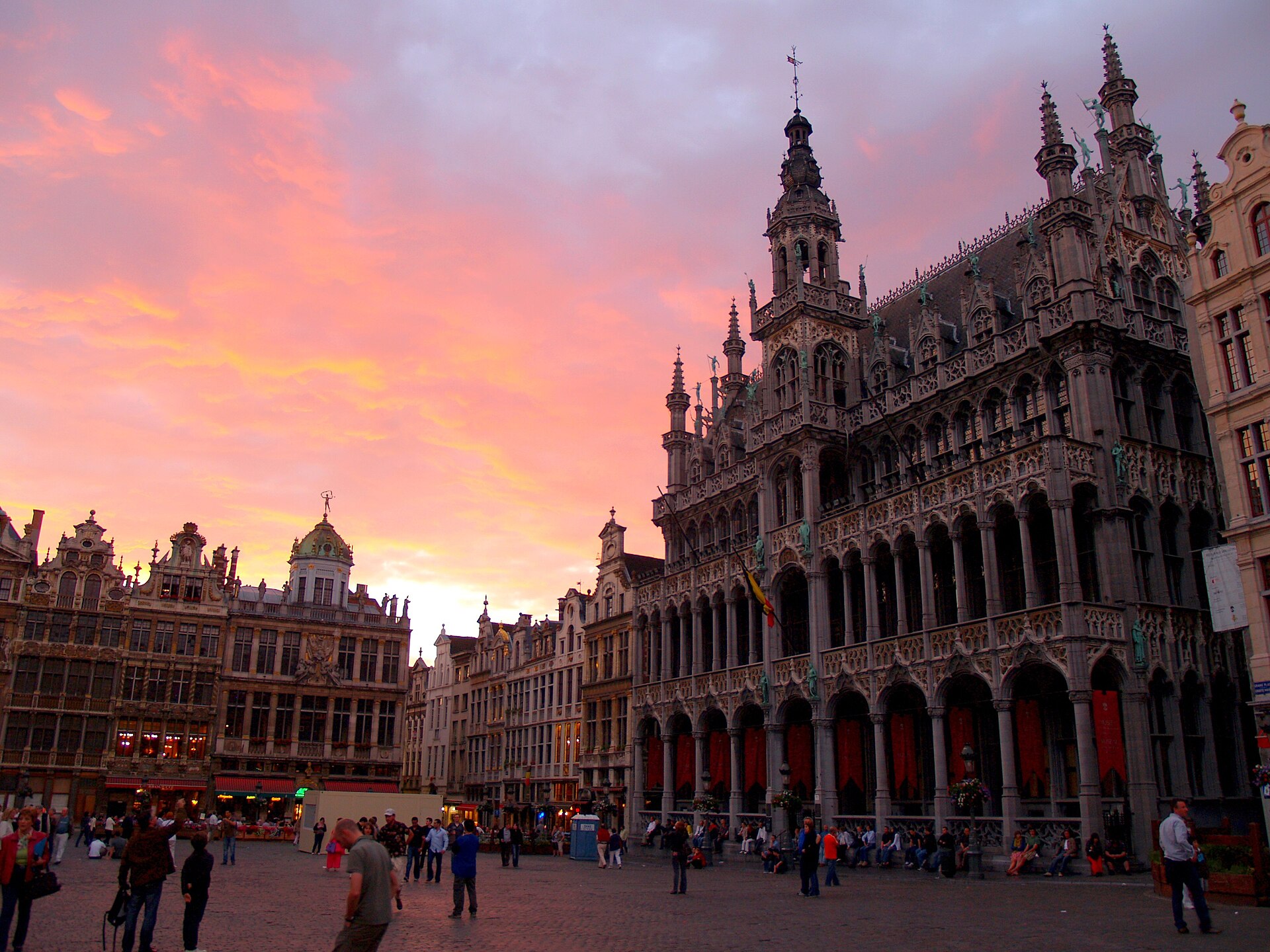 The Grand-Place at sunset